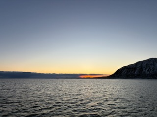 Sunset from the boat