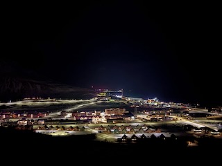 Longyearbyen at night