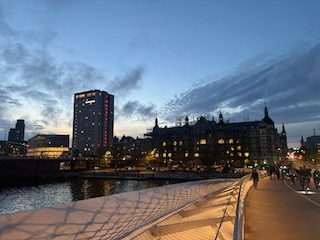 Copenhagen from a canal bridge